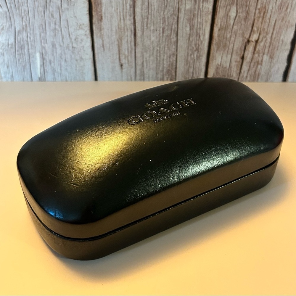 Coach Black Leather Glasses Case
